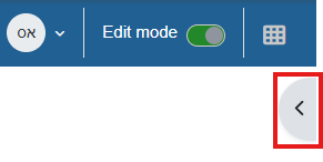 The arrow is located on the right in a grey semicircle