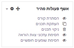 משבצת אשף פעולות מהיר